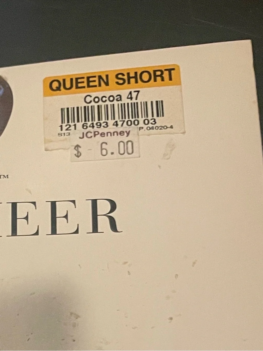 Sheer caress silky satin control top durable toe queen short cocoa pantyhose
